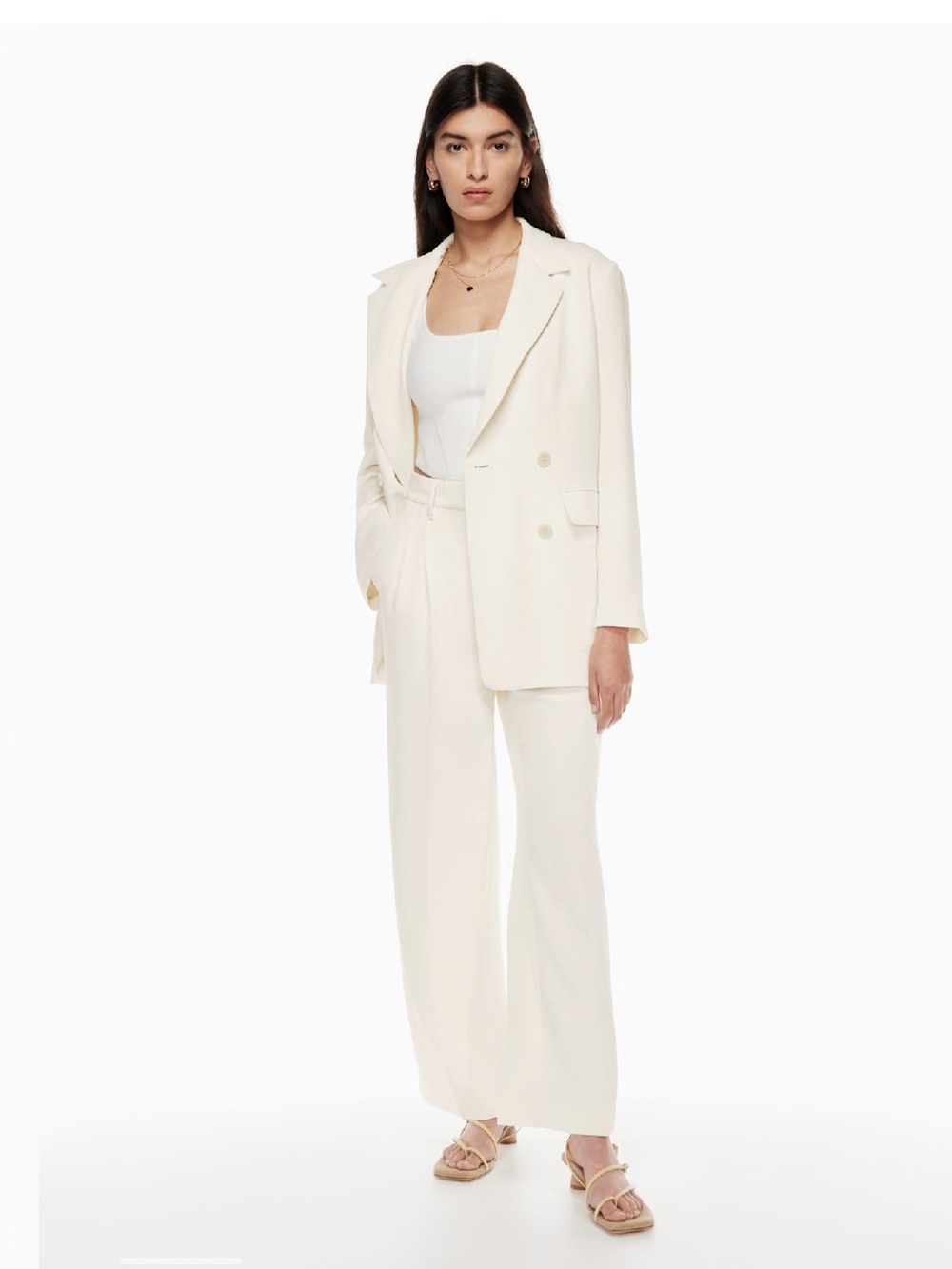 Aritzia Wilfred Light Birch Cherelle Blazer
